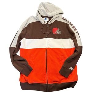 Cleveland Browns Starter Full Zip Hoodie  XXL Throwback Sweater VINTAGE